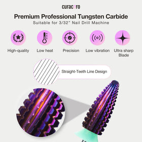 Curacoro Typhoon bits in-use on a drill showing precise control.