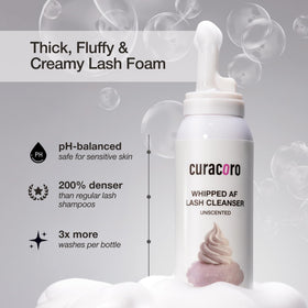 CURACORO unscented cleanser safe for sensitive skin and daily use.
