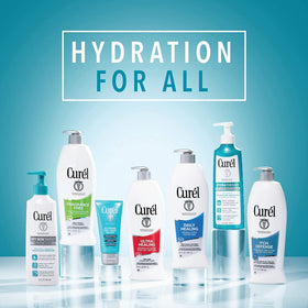 Curel logo on packaging conveys trusted skincare brand
