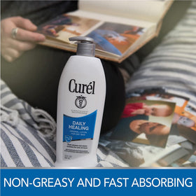 Curel non-greasy texture swirl demonstrates quick absorption
