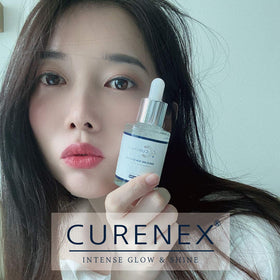 CURENEX serum finish appears non-greasy after quick absorption.