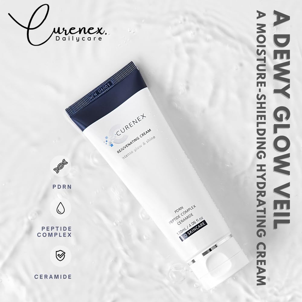 CURENEX Hydrating cream texture swatch demonstrates lightweight absorption.