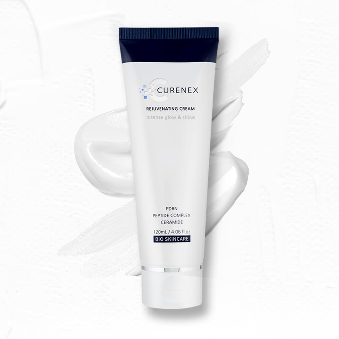 CURENEX Soft glow finish after application suggests refreshed radiance.