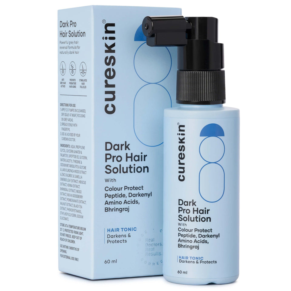Cureskin Anti Gray Hair Serum bottle with a lightweight, non-greasy formula for daily use.