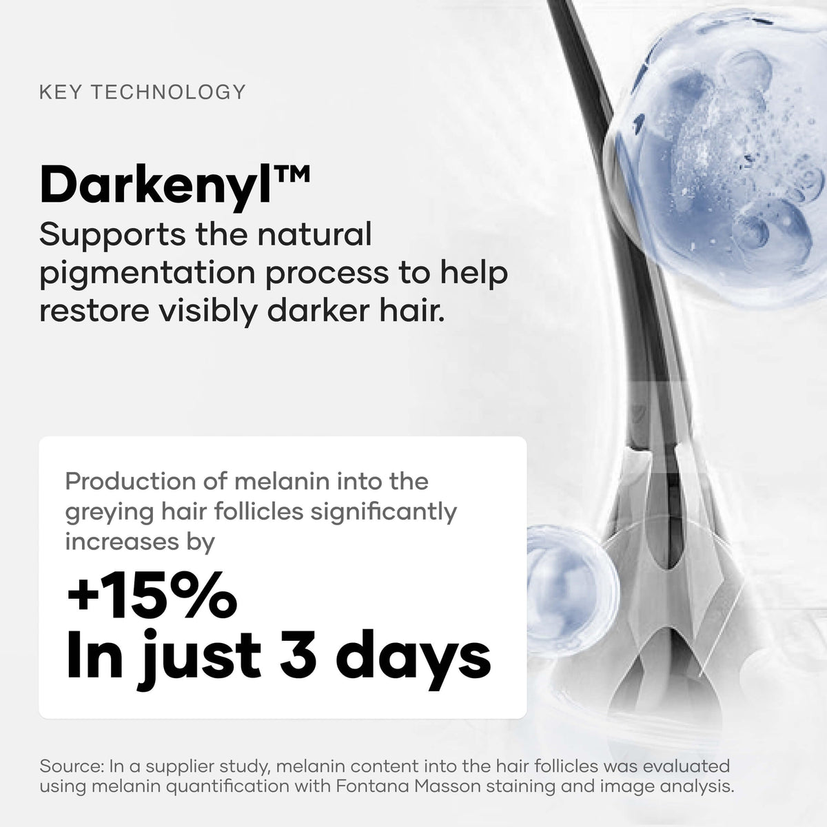 Cureskin Anti Grey Hair Serum acetyl tyrosine close-up on key active