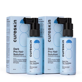 Cureskin Anti Grey Hair Serum bottle with dropper for gradual gray reduction.