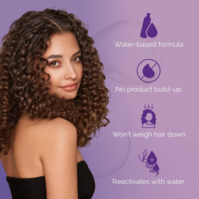 Curl Keeper Original Liquid Styler on brushed curls delivering defined, bouncy texture.
