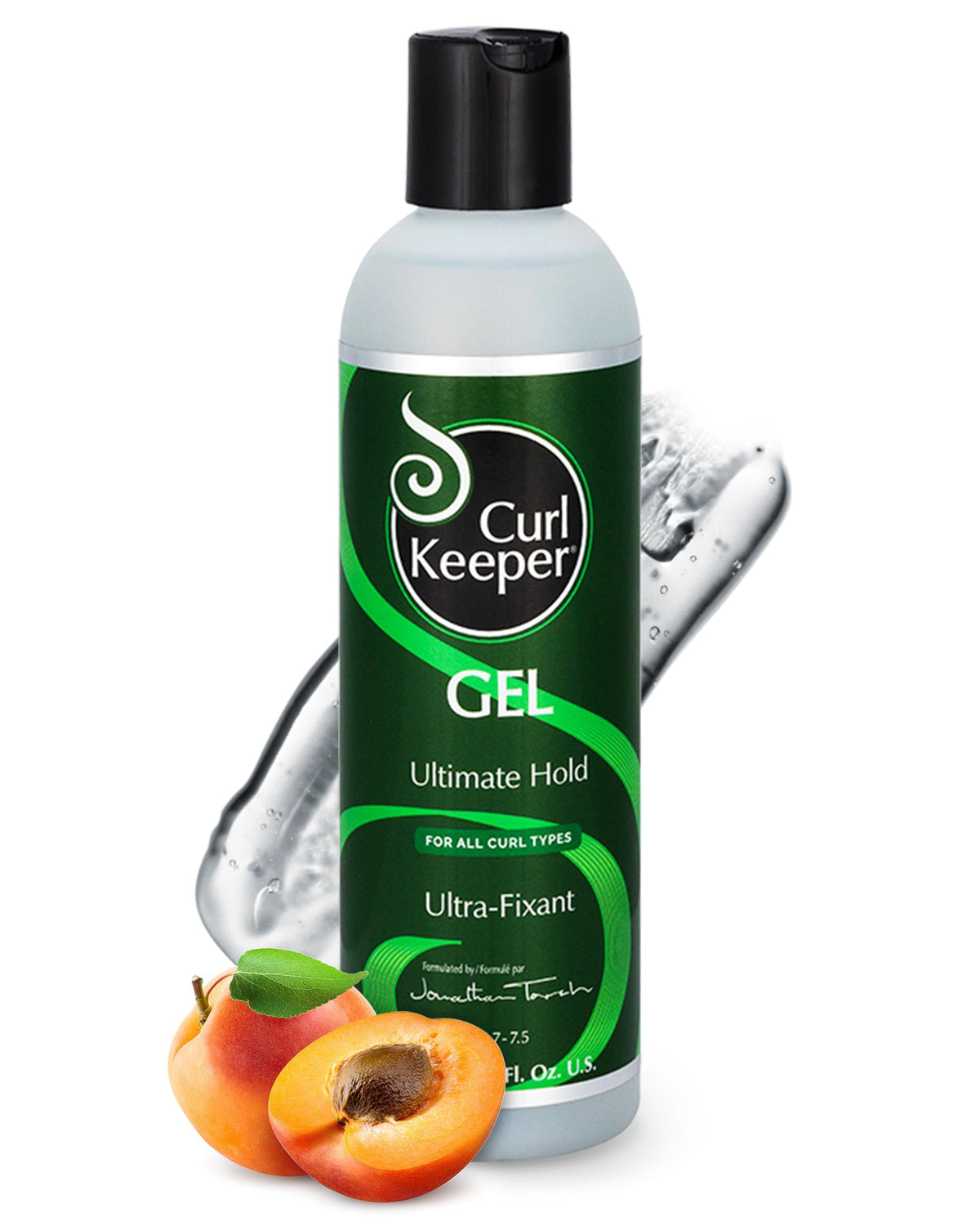 Curl Keeper Ultimate Hold Gel bottle 8oz for long-lasting frizz-free curls.