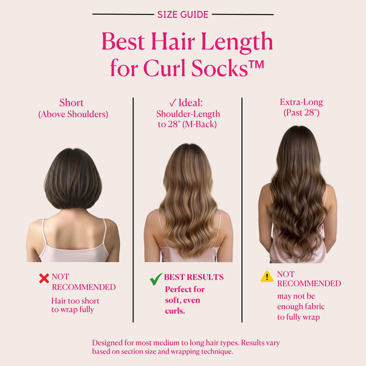 Curl Socks satin exterior minimizes friction for polished, frizz-free curls that last.