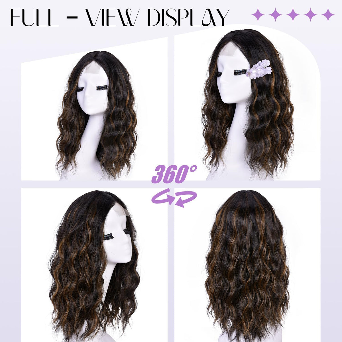CURLCRAZY Heat-resistant fibers withstand styling up to 180°C for versatile looks.