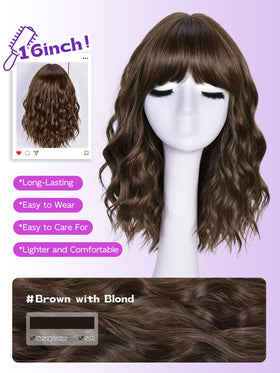 CurlCrazy synthetic fiber wig, tangle-free and soft for long wear.