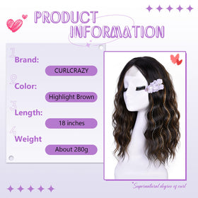 CURLCRAZY Wavy Bob Style closeup shows soft texture for effortless daily wear.