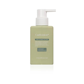 Close-up of CurlFession Gel addressing frizz for sleek waves.