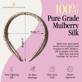 Comfort Curve design of Curlfriend Collective headband shown behind the ear without pressure