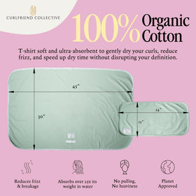 Mini Curlfriend towel for gym or travel fits in a bag and dries quickly