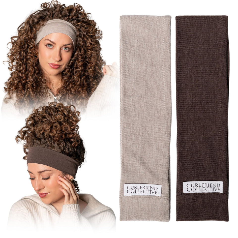Curlfriend Collective No Sweat Headband close-up texture highlights moisture-wicking fabric for dry comfort