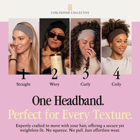 Curlfriend Collective headband during gym session absorbs sweat without bulk