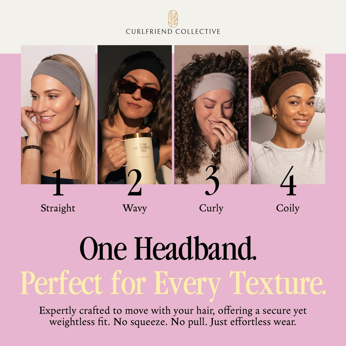 Curlfriend Collective No Sweat Headband protects curls and edges while sweating during runs