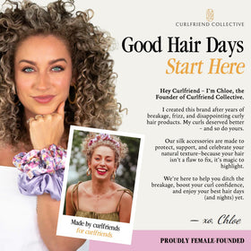 Curlfriend Collective No Sweat Headband packaging and soft fabric for comfort