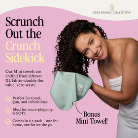 Plopping-ready Curlfriend towel supports gentle post-shower routines