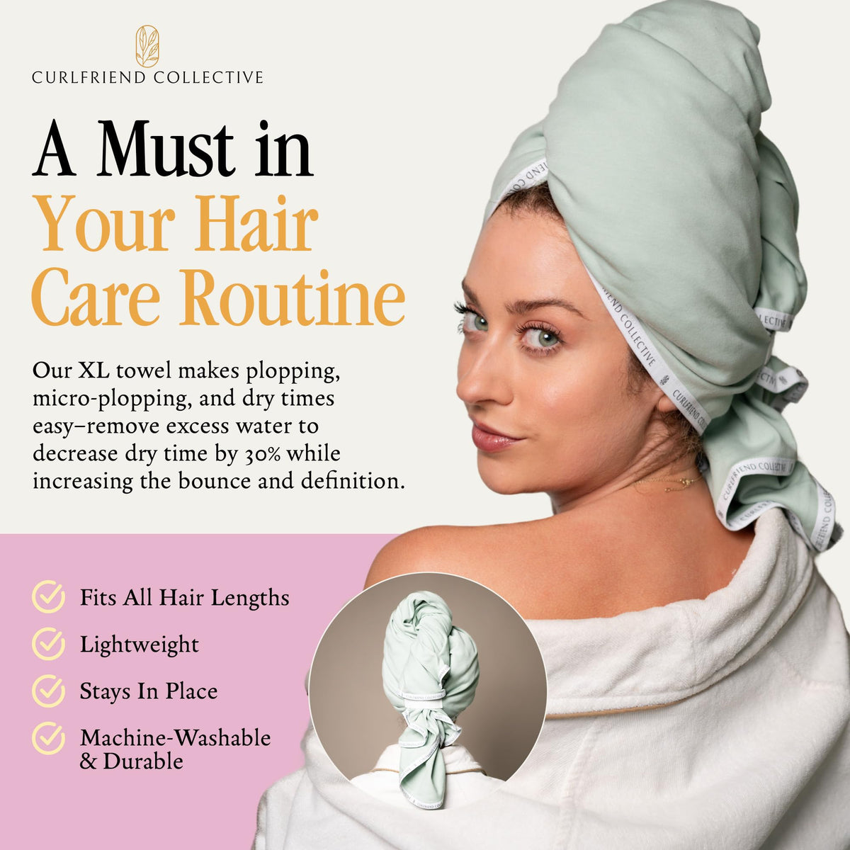 Secure no-slip wrap from Curlfriend Collective for reliable use