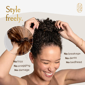 Curlfriend Mulberry Silk Skinny Scrunchies 6A 22 Momme premium smoothness.