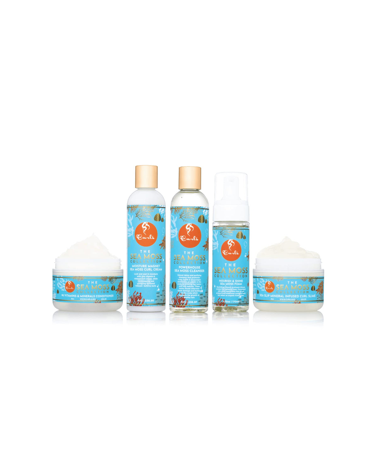 Curls Sea Moss Powerhouse Hair Cleanser refreshing cleanse for scalp and hair.