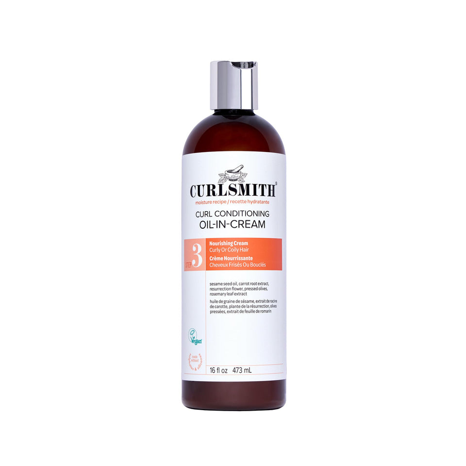 CURLSMITH Curl Conditioning Oil-in-Cream bottle delivering deep hydration for thick curls.