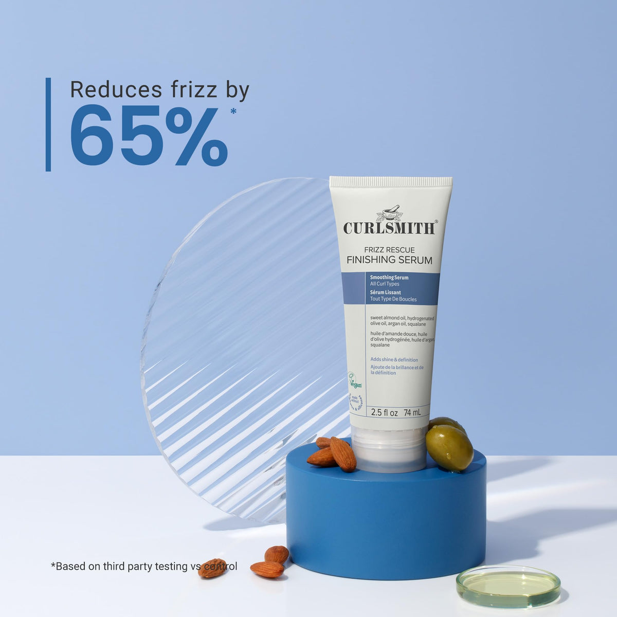 CurlSmith Frizz Rescue frizz control for long-lasting manageability in humidity