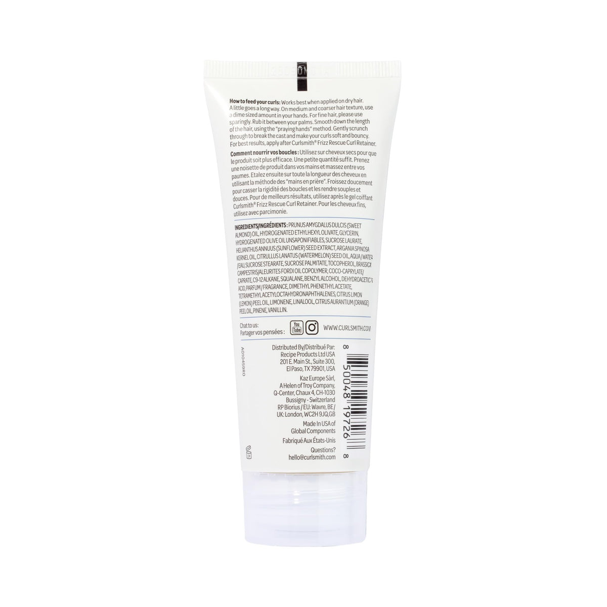 CurlSmith Frizz Rescue hair shine showing a nourished look and healthy-looking definition