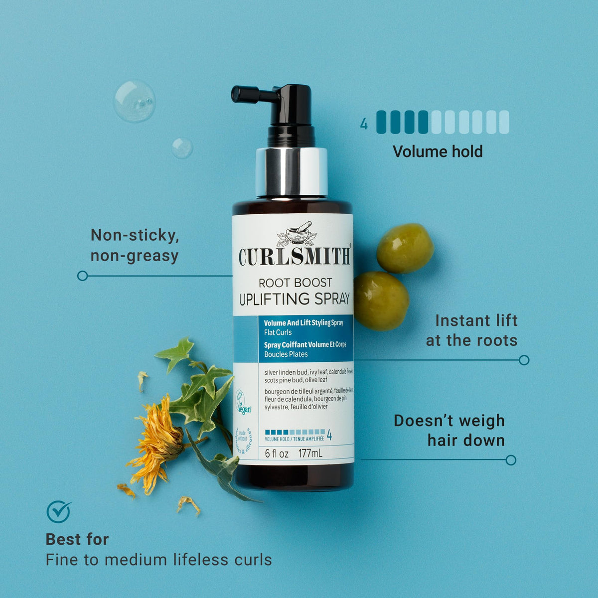 CurlSmith lightweight-fine-mist demonstrates non-drying formula for all-day styling