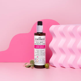 CURLSMITH olive stem cell extract and Linden buds boost volume.