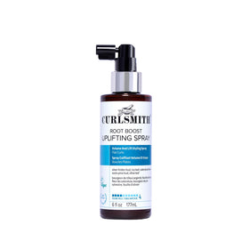 CurlSmith root-boost-spray-application shows instant root lift for thicker curls