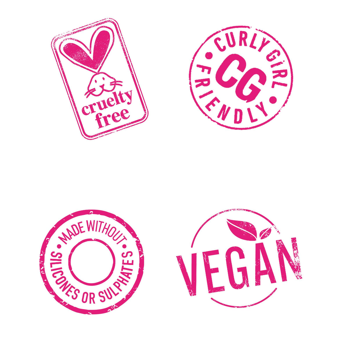 CURLSMITH vegan and cruelty-free certification badge for ethical styling.