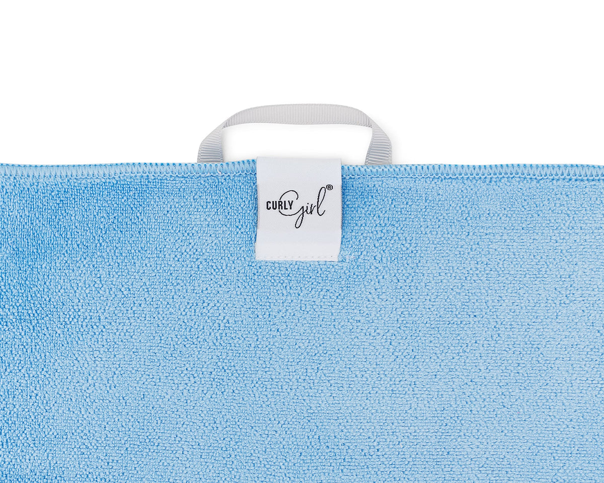 Curly Girl anti-frizz towel dries curls quickly with reduced frizz.