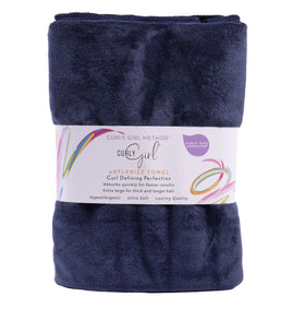 Curly Girl towel for curls with anti-frizz microfiber performance and gentle touch.