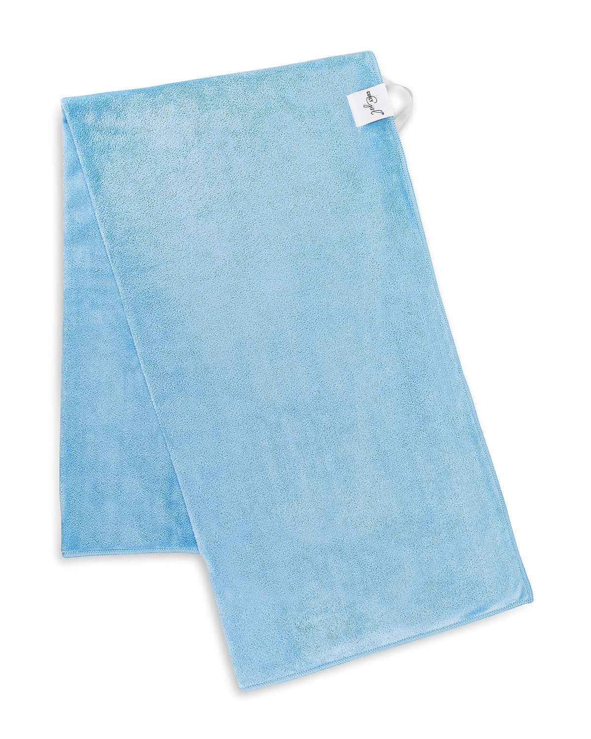 Curly Girl large microfiber towel for curls provides gentle, efficient drying.