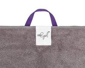 Curly Girl towel microfiber soft highlights plush material ideal for gentle drying.