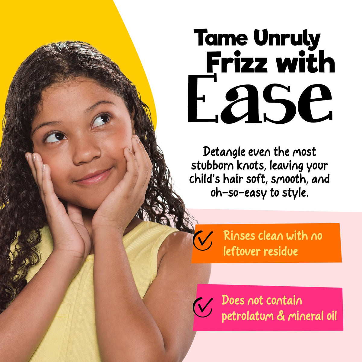 CurlyKids Frizz Control Paste works on damp or dry hair for flexible styling.