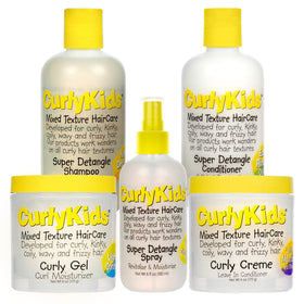 CurlyKids Super Detangle Spray Bundle bottle for effortless detangling of curls