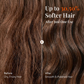 CURLYSHYLL Silky Oil Serum provides heat styling support for manageable hair.