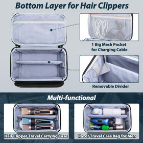 CURMIO clipper guard storage pockets neatly hold guards and accessories.