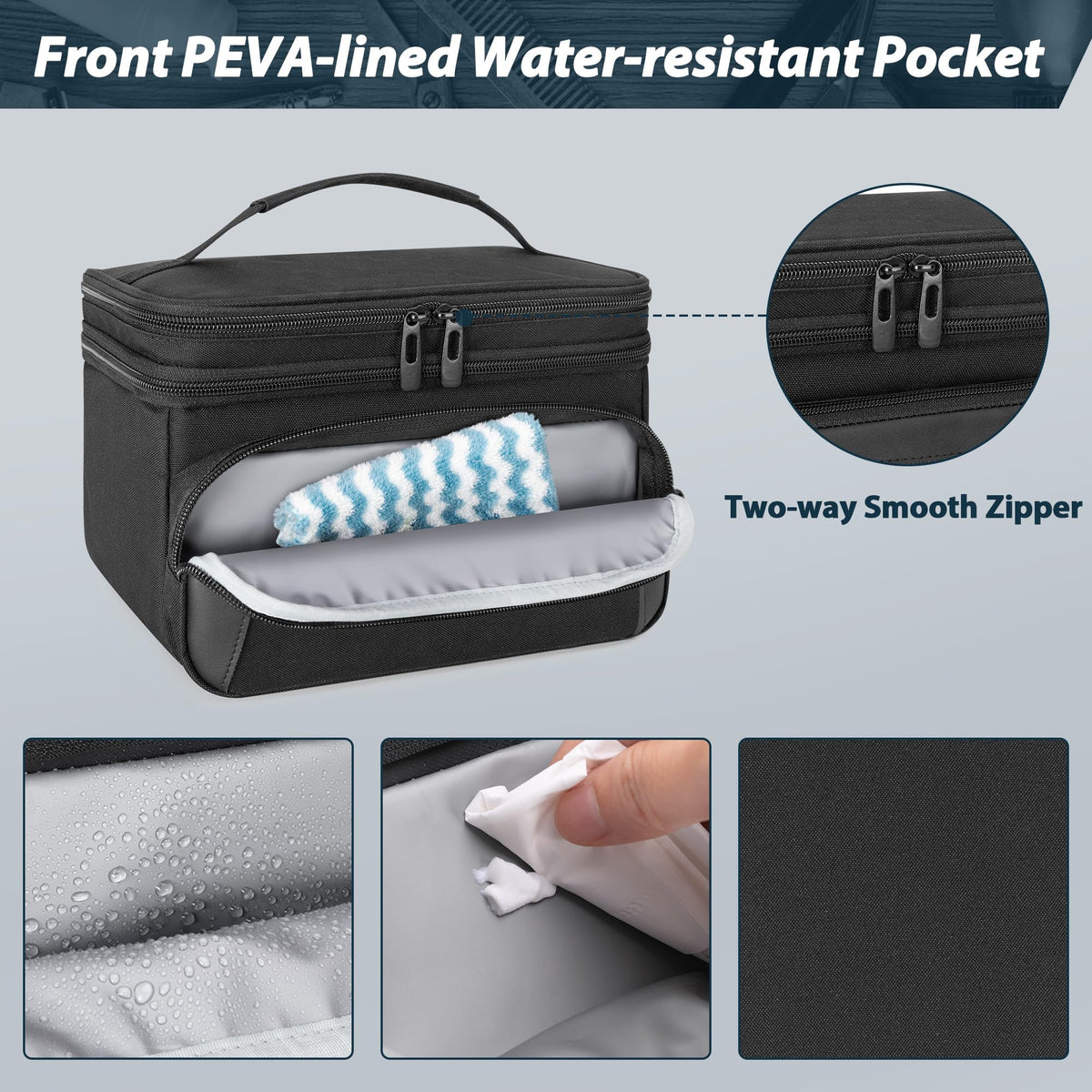 CURMIO transparent cover prevents barber supplies from slipping during transit.