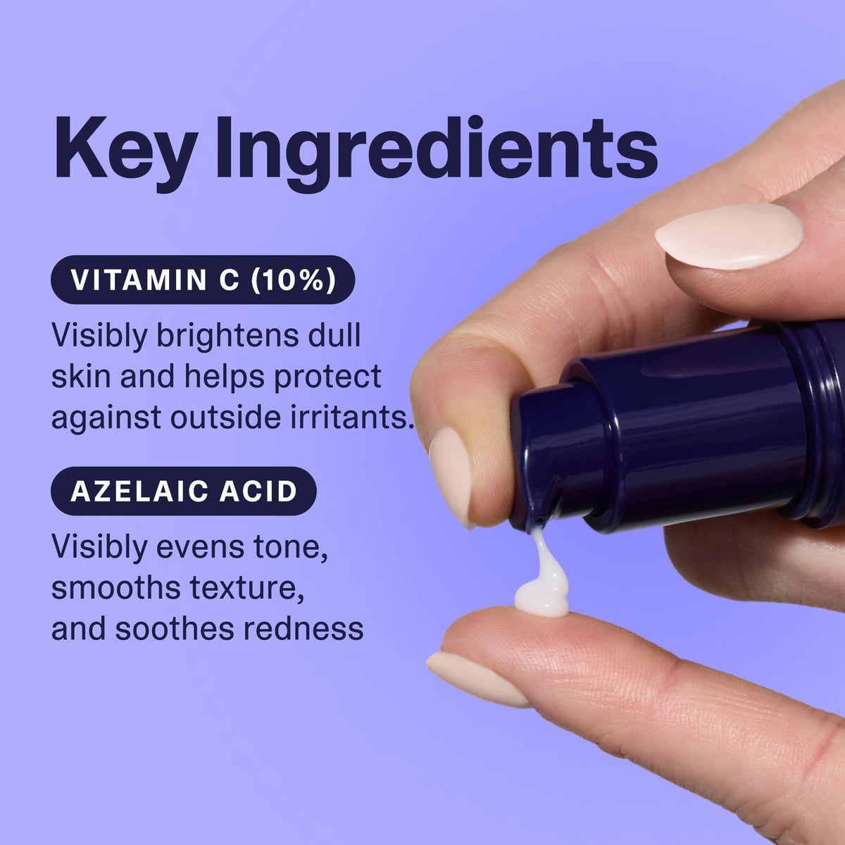 Detail shows azelaic acid in Curology serum calming redness