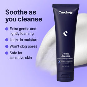 Curology Gentle Face Cleanser bottle showcasing mild, hydrating cleanse.