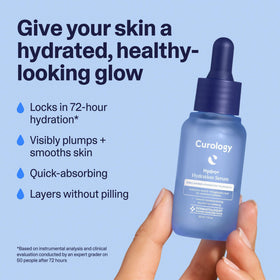 Curology Hyaluronic Acid-5 Complex texture showing silky serum for smooth skin.