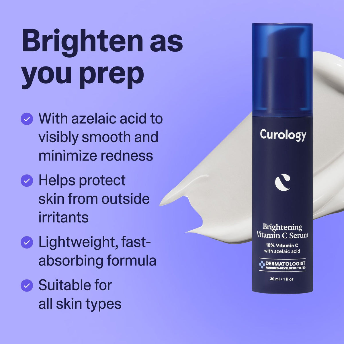 Hands applying Curology serum to clean skin during morning routine