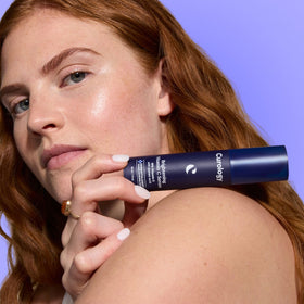 Close-up of Curology Vitamin C Serum milky texture for smoother, even skin