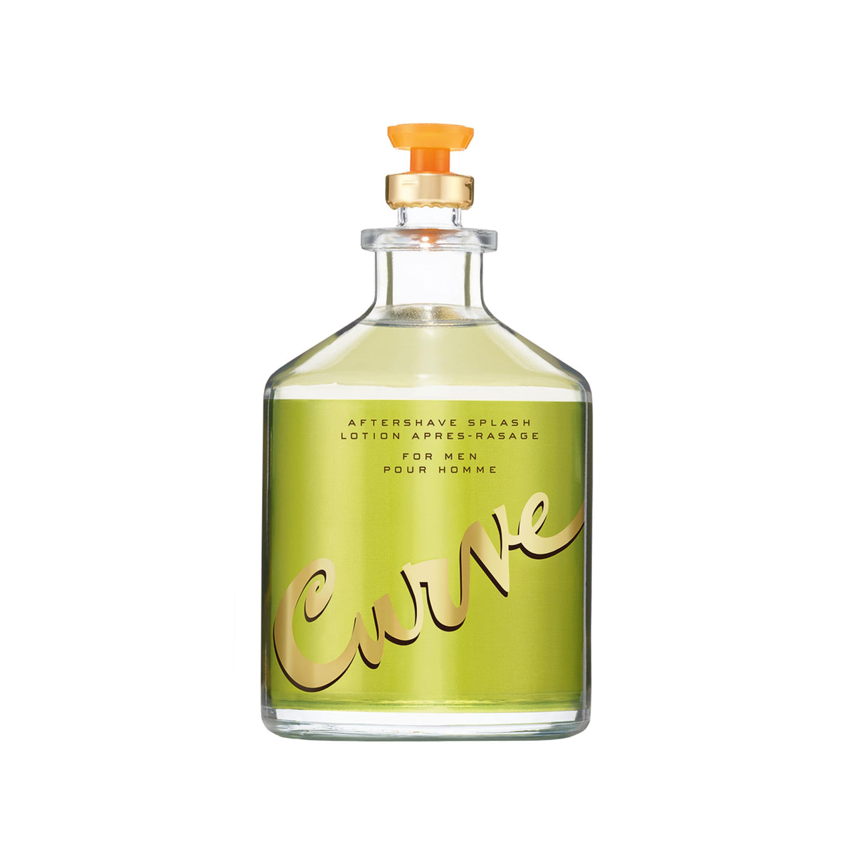 Curve Aftershave Splash cap closeup highlighting premium bottle design.