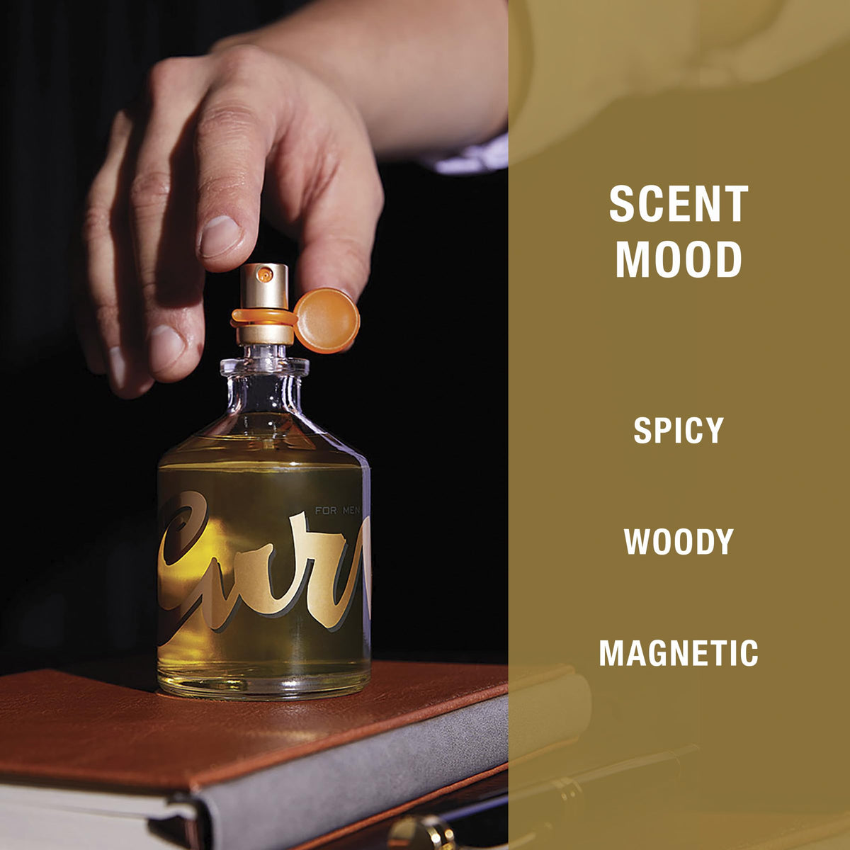 Curve Aftershave Splash packaging US-made label emphasizes quality.